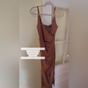 Formal Dress in Burnt Orange/Deep Tan